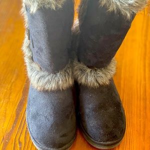 High fur boots